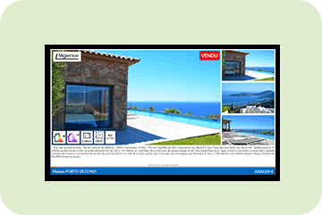 Pied moderne pour écran vitrine